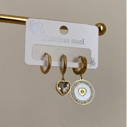 STAINLESS STEEL EARRING-MOTHER OF PEARL